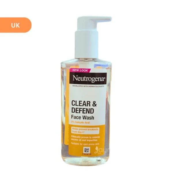 Neutrogena Clear & Defend Face Wash 2% Salicylic Acid