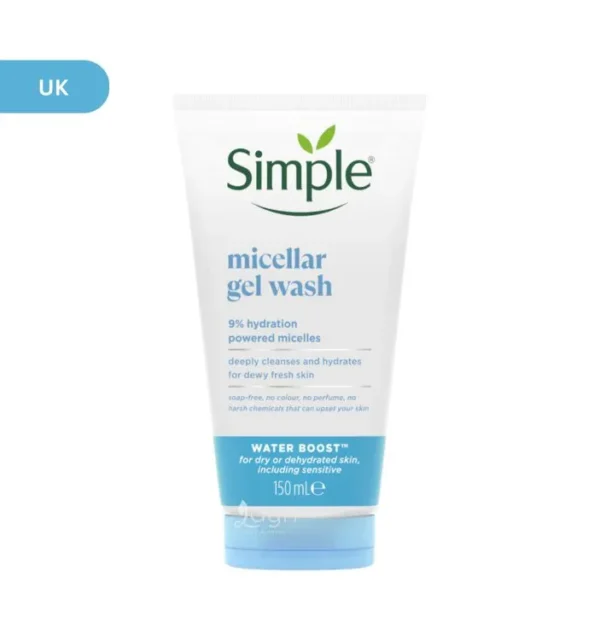 Simple Water Boost Micellar Facial Gel Wash 150mL